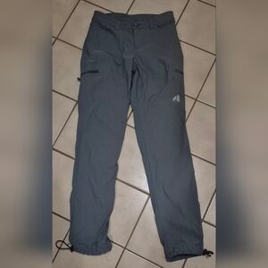 Eddie Bauer First Ascent Gray Cargo Pants with Elastic Waistband and Drawstring